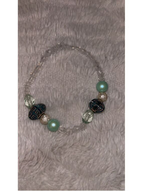 Women's Unbranded Beaded Bracelet One Size Clear Teal
